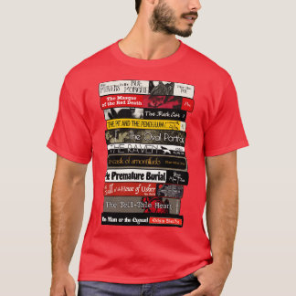 Allan Poe Books Stack T-shirt
