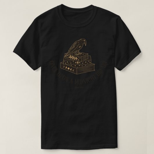 Allan Poe Raven Bookish 1 T-shirt (Design voorkant)