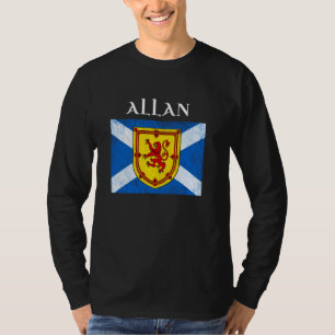 Allan Schotse Clan Familienaam Schotland Vlag T-shirt
