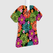 Allana Garden Hawaiian Floral Aloha Shirt- Brights Ornament (voorkant)