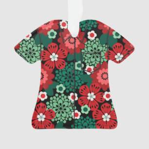 Allana Garden Hawaiian Floral Aloha Shirt- Rood Ornament