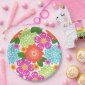 Allana Garden Hawaiian Graphical Floral - Brights Papieren Bordje (Feest)