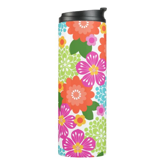 Allana Garden Hawaiian Graphical Floral - Brights Thermosbeker (Gedraaid links)
