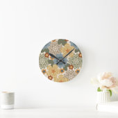 Allana Garden Hawaiian Graphical Floral - Goud Ronde Klok (Huis)