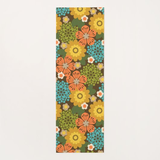 Allana Garden Hawaiian Graphical Floral - Tan Yogamat (Achterkant)