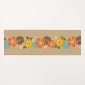 Allana Garden Hawaiian Graphical Floral - Tan Yogamat (Voorkant (horizontaal))