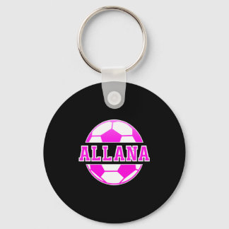 Allana Name Girls Soccer Play Football Sports Fan Sleutelhanger