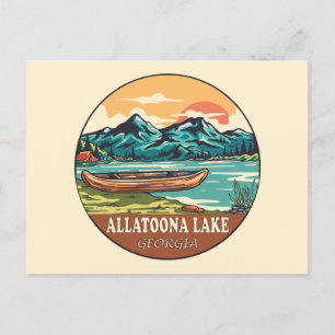 Allatoona Lake Georgia Boating Vist Emblem Briefkaart