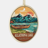 Allatoona Lake Georgia Boating Vist Emblem Keramisch Ornament (Rechts)