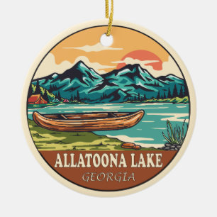 Allatoona Lake Georgia Boating Vist Emblem Keramisch Ornament