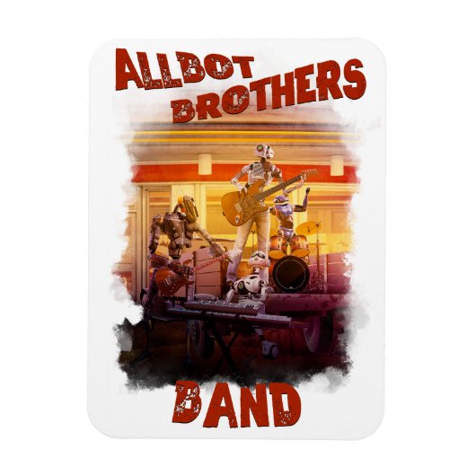 Allbot Brothers Band van Bob's Saucer Repair Magneet (Verticaal)