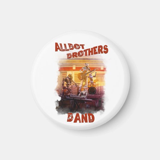 Allbot Brothers Band van Bob's Saucer Repair Magneet (Voorkant)