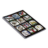 alle 12 Zandspierborden Aastrologische symbolen op Notitieboek (Rechterzijde)