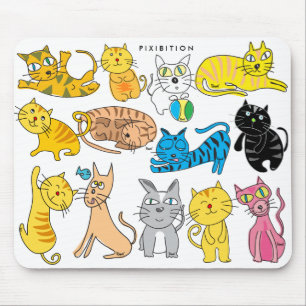 Alle 13 katten in één mousepad muismat