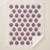 Alle 50 Amerikaanse staten patriottisch Sherpa Deken (Voorkant)