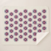 Alle 50 Amerikaanse staten patriottisch Sherpa Deken (Voorkant (horizontaal))