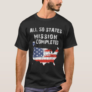 Alle 50 staten die de Opdracht voltooide Grunge re T-shirt