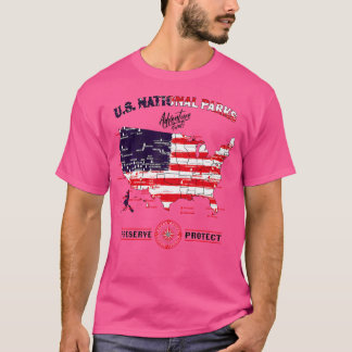 Alle 63 nationale parken - -Amerikaanse wandelaar T-shirt