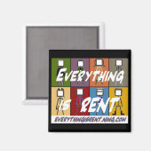 Alle 8 Stick Figures Magneet (Voorkant / Achterkant)