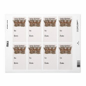 Alle 8 van Santa's Rendier Gift Labels (Full Sheet)
