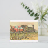 Alle aan boord ! De Paastrein ! Feestdagenkaart (Staand voorkant)