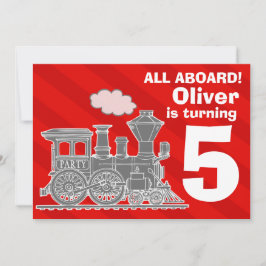 Alle aan boord jongens trein verjaardagsfeestje ui kaart