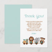 ALLE AAN BOORD Trein Fiesta Kinderen Verjaardag Bedankkaart (Voorkant / Achterkant)