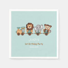 ALLE AAN BOORD Trein Fiesta Kinderen Verjaardag Servet