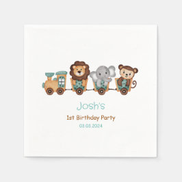 ALLE AAN BOORD Trein Fiesta Kinderen Verjaardag Servet