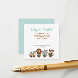 ALLE AAN BOORD Trein Fiesta Luier Raffle Informatiekaartje