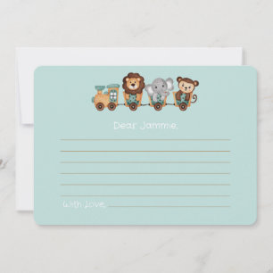 ALLE AAN BOORD Trein Fiesta Verjaardag Tijd Capsul Kaart