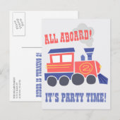 Alle aan boord verjaardagsuitnodiging Briefkaart (Voorkant / Achterkant)