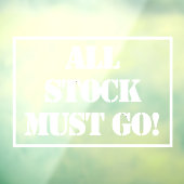 Alle aandelen moeten naar Windows Cling gaan Raamsticker (Vel 3)