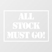 Alle aandelen moeten naar Windows Cling gaan Raamsticker (Vel)