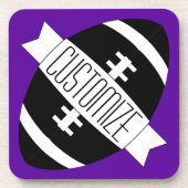 Alle aangepaste Footballs teamnamen/tekstpoorten Bier Onderzetter (Voorkant)