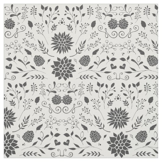 Alle aangepaste kleuren bijtend Floral Pattern Stof (Swatch)