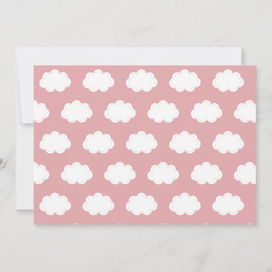 Alle Aboard Steam Train Pink Girl 1e verjaardag In Kaart (Achterkant)