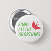 Alle abortusspeld financieren ronde button 5,7 cm (Voorkant /achterkant)