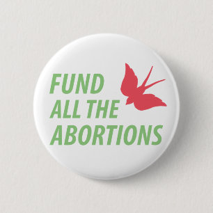 Alle abortusspeld financieren ronde button 5,7 cm