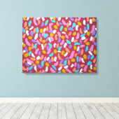 Alle afzuigsterren Abstracte kleurenkunst afdrukke Canvas Afdruk (Insitu (Houten vloer))