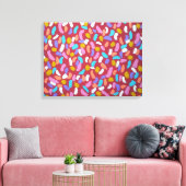 Alle afzuigsterren Abstracte kleurenkunst afdrukke Canvas Afdruk (Insitu (Woonkamer))