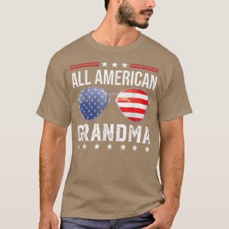 Alle American Grandma Matching Family 4e van T-shirt