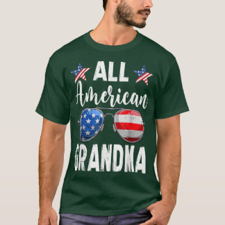 Alle American Grandma Matching Family 4e van T-shirt