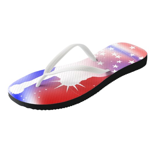Alle American Red White Blue Teenslippers (Schuin)