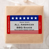 Alle American Stars en Stripes Food Container Etiket (Insitu)