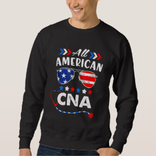 Alle Amerika kan een zonnebril Amerikaanse vlag op Trui