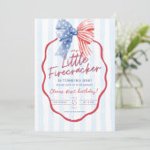 Alle Amerikaanse 1e Verjaardag Nodig Patriottische Kaart (Staand voorkant)