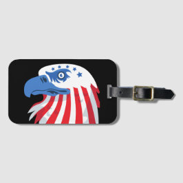Alle Amerikaanse adelaar en vlag Bagagelabel