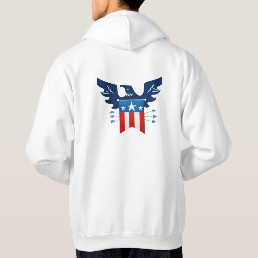 Alle Amerikaanse adelaars en vlagpatriottici Hoodie (Achterkant)