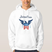 Alle Amerikaanse adelaars en vlagpatriottici Hoodie (Voorkant)
